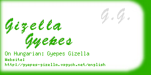 gizella gyepes business card
